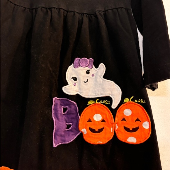 Halloween Black and Orange Pumpkin Ghost Dress. Patches design size Large - Picture 4 of 6